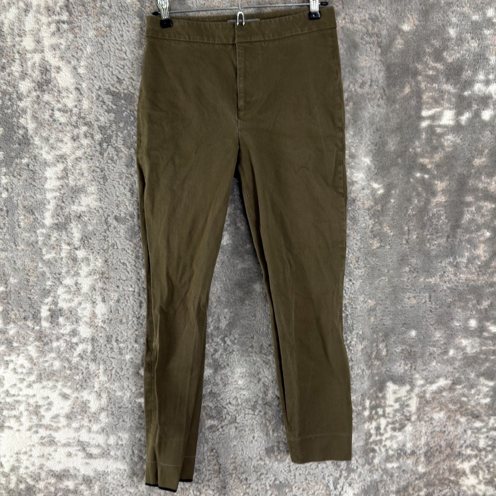 Everlane Size‎ 0 Minimalist Stretch Ankle Casual Pants Button Olive Green Cotton